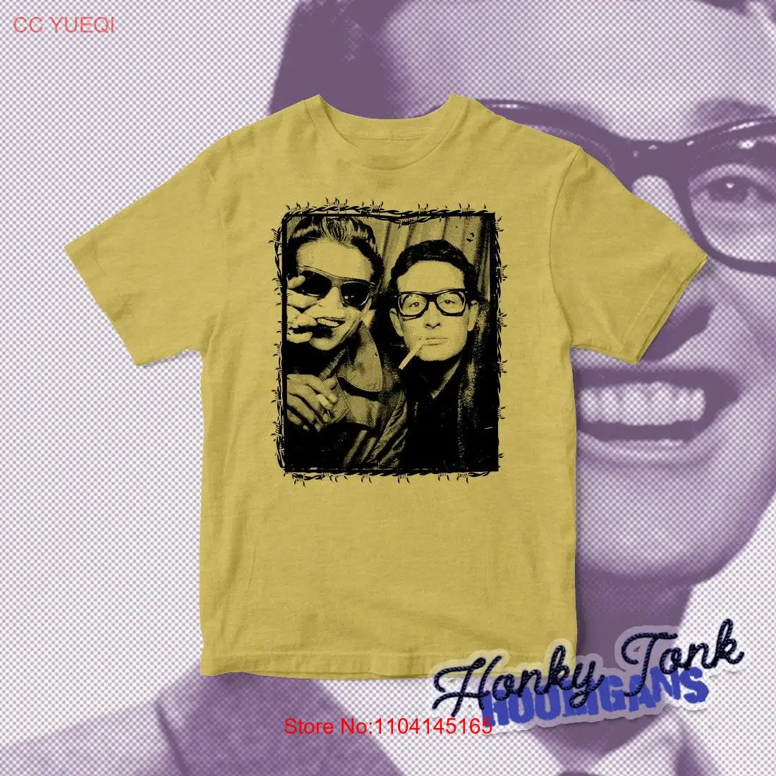 Buddy Holly Waylon Jennings Photobooth Rock 'n Roll Country Tribute T Shirt More colours available long or short sleeves