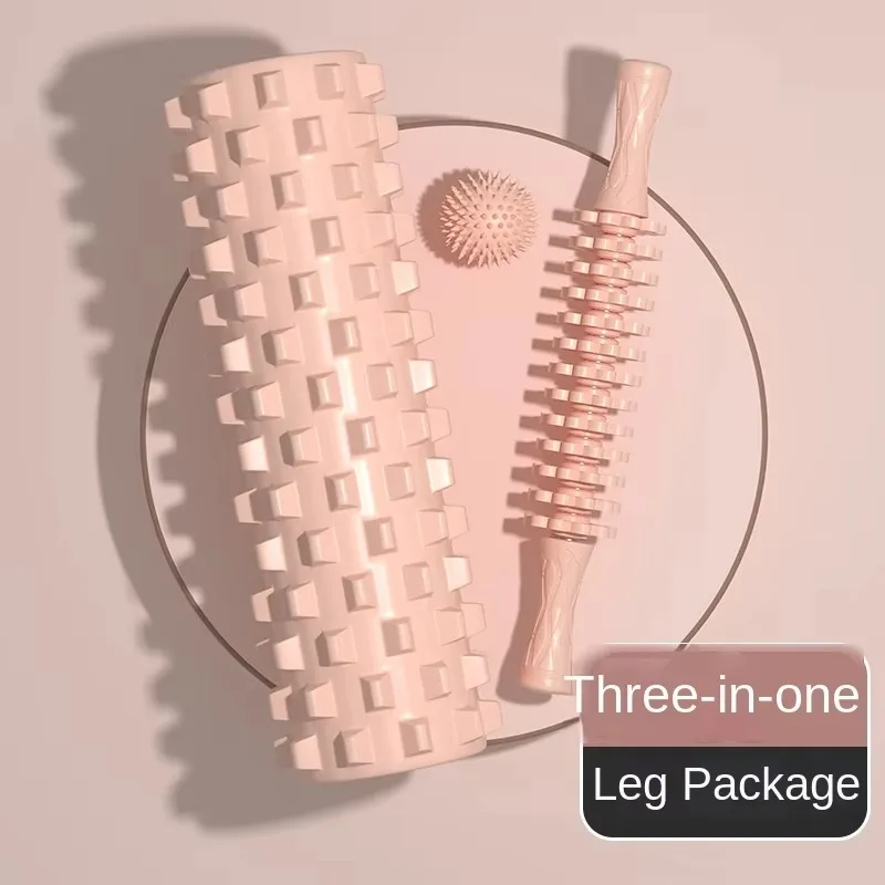 YTYIN EVA Foam Shaft Mace Yoga Column Fitness Massage Stick Muscle Relaxer 45cm Langya Hollow For Women 3Pcs/Set