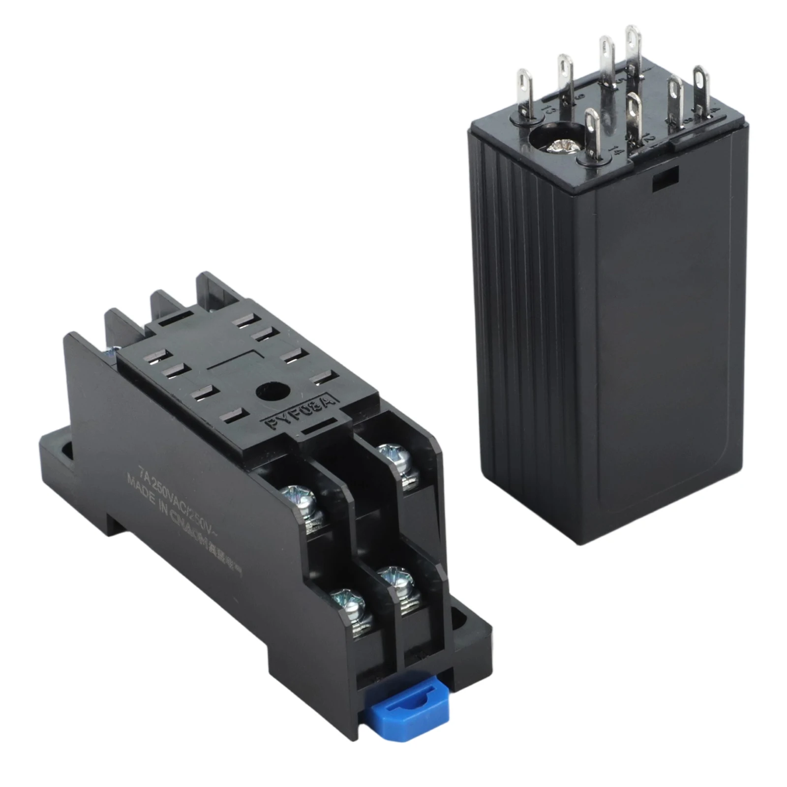 H3Y-2 Delay Timer Time Relay With Base Socket AC220V Rotary Knob Digital Display 8Pin Power-On Delay/Delay Release/Cycle Delay