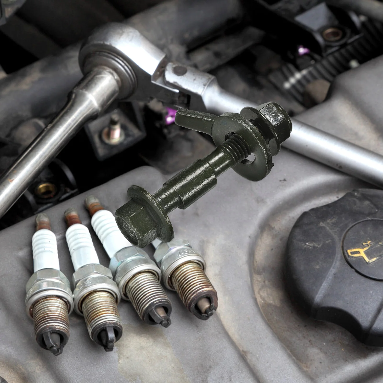 

4 Pcs 10.9 Grade Correction Alignment Kit Four Wheel Adjustable Eccentric Design Cam bolts Vehicle Engine Piece Car