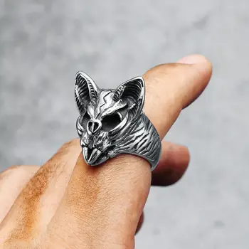 Pánské prsteny s netopýřím prstenem z nerezové oceli 316L s motivem zlého vraha noci, rockové a rapové párty, pro motorkáře a muže, pro přítele, nejlepší dárek 6 nejlepší prodej prsten Assassin Creed - №3