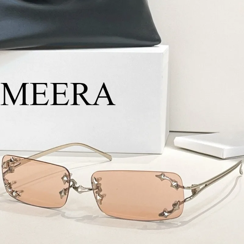 

Fashionable Women Men Starry Design Sunglasses Frameless Rectangular Personalized Sunglasses for Daily Life Vintage Sun Glasses