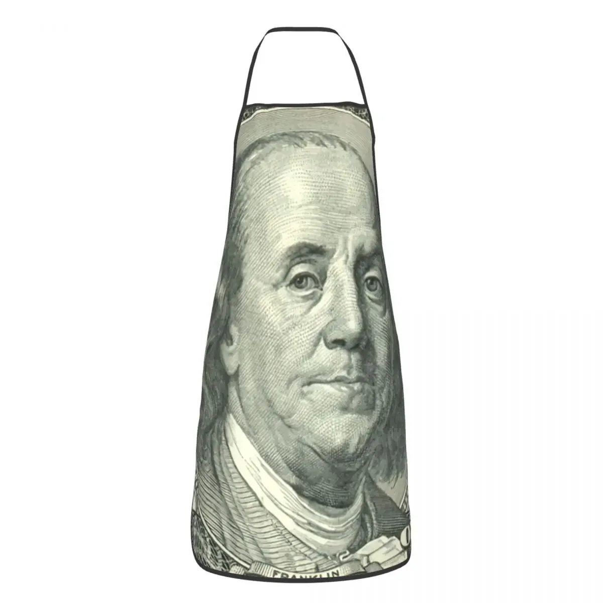 USD 100 Dollar Money Pattern Bib Apron Adult Women Men Chef Tablier Cuisine for Cooking Kitchen Baking