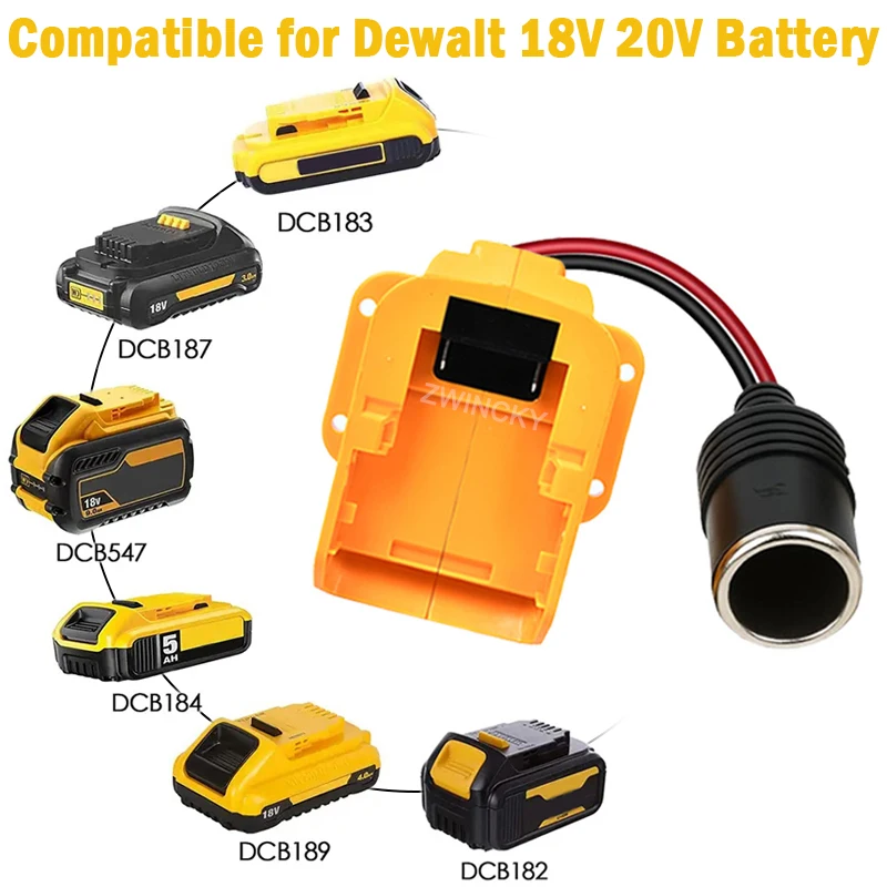 

Понижающий преобразователь 18 В на 12 В для Makita/Dewalt/Milwaukee 12 В 18 В, адаптер для аккумулятора прикуривателя для автомобильной техники