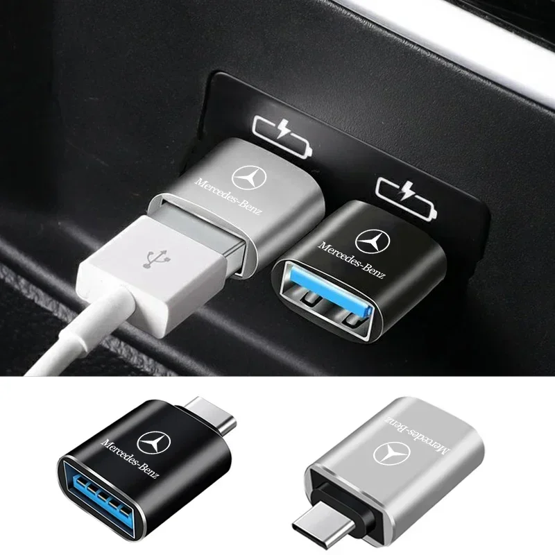 USB 3.0 Type-C Data Adapter Type C 10A OTG USB C Male To USB For Mercedes Benz A180 A200 A260 W203 W210 W211 W204 C E S CLS