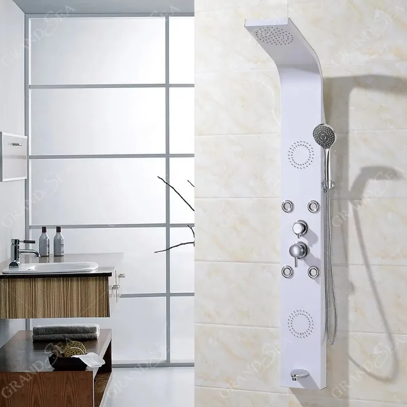 2025 New Stainless Steel Bathroom Shower Unit Energy-saving High-pressure Shower Head with Adjustable Panel