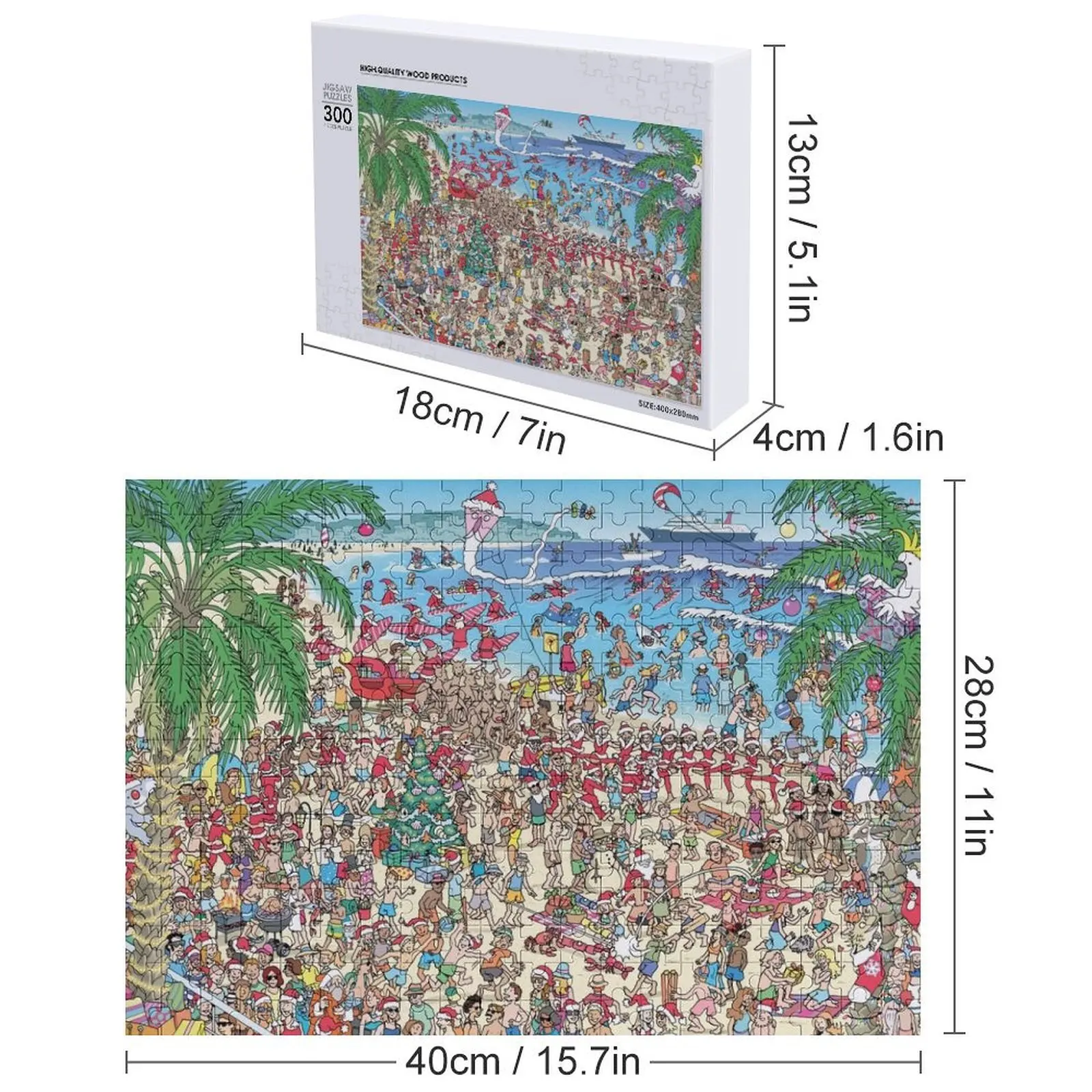 Aussie Xmas Jigsaw Puzzle Wooden Name Christmas Toys Game Children Puzzle