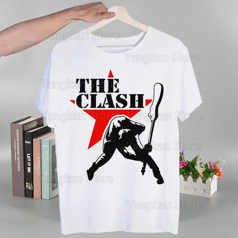 The Clash T Shirt Men New Casual Short Sleeve Tshirt Homme Manga Unisex T-shirt Tees