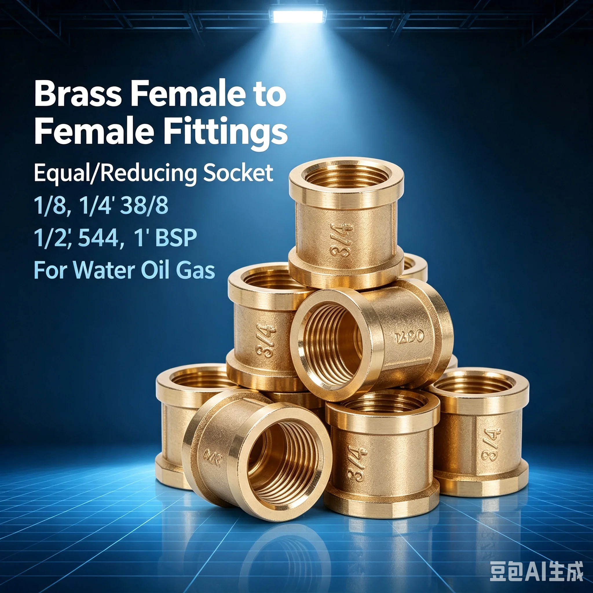Raccords femelle-femelle en laiton BSP 1/8'', 1/4'', 3/8'', 1/2'', 3/4'', 1'' – Connecteurs à douille égaux/réducteurs pour eau, huile, gaz