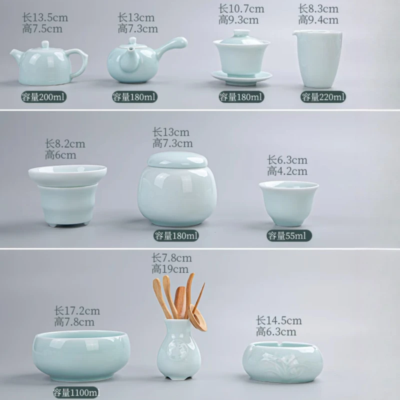 Modern Afternoon Tea Sets Mate Cups Container Chinese Tea Pot Sets Gaiwan Porcelain Conjunto De Xicaras Coffee Accessories 2
