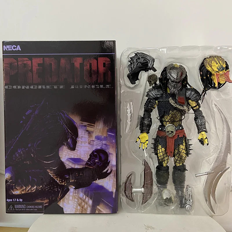 NECA Predator Concrete Jungle Hunter Action Figure Clan Leader SCARFACE Elder Predator Aliens Collectable Toys Doll Gifts 20CM