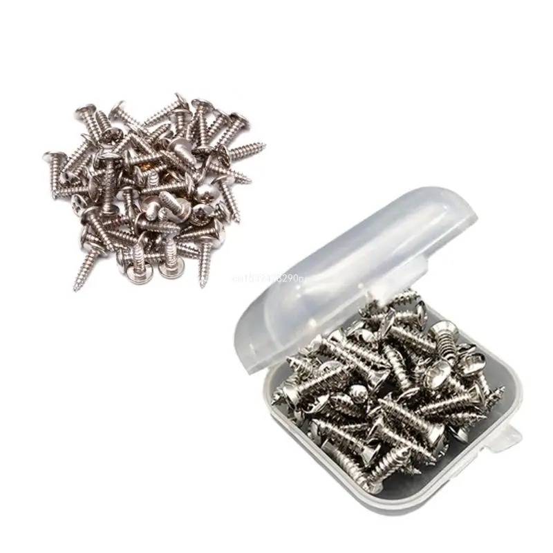 50Pcs Electric Guitar Bass Pickguard Screws Protective Plate Screws Scratch Plate Mounting Screws Guitar Hardware Parts