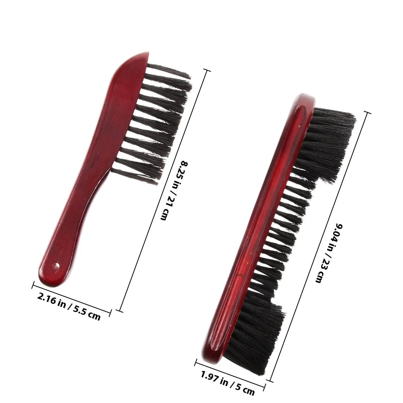 2Pcs Pool Table Cleaning Brush Set Wooden Handle Horsehair Style Bristles Non Scratch for Billiard Table Felts Club Home Use