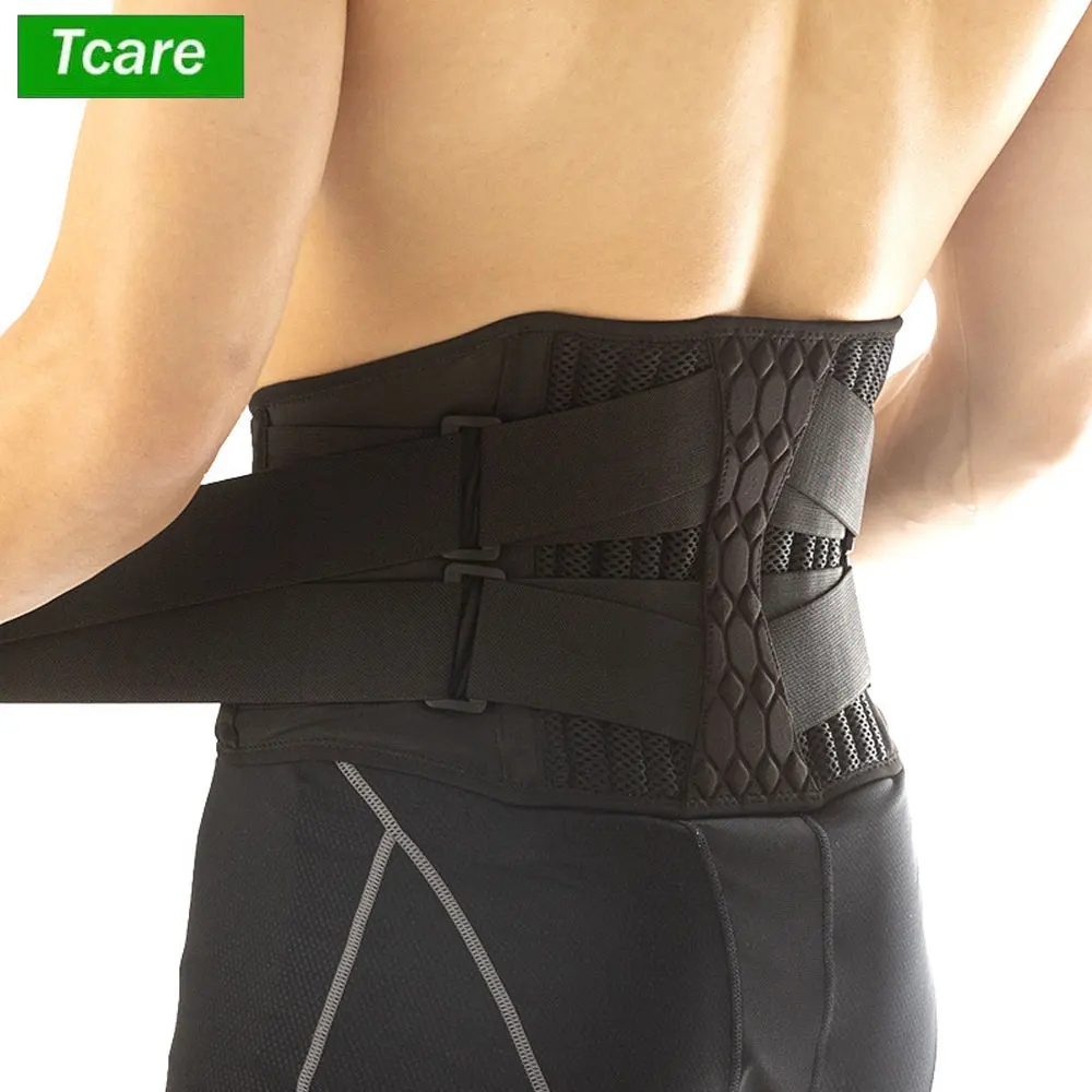 

Lumbar Support Belt Lower Back Brace Abdominal Binder Men Women Waist Trainer Corset Sweat Slim Belt for Sports Gym Pain Relief