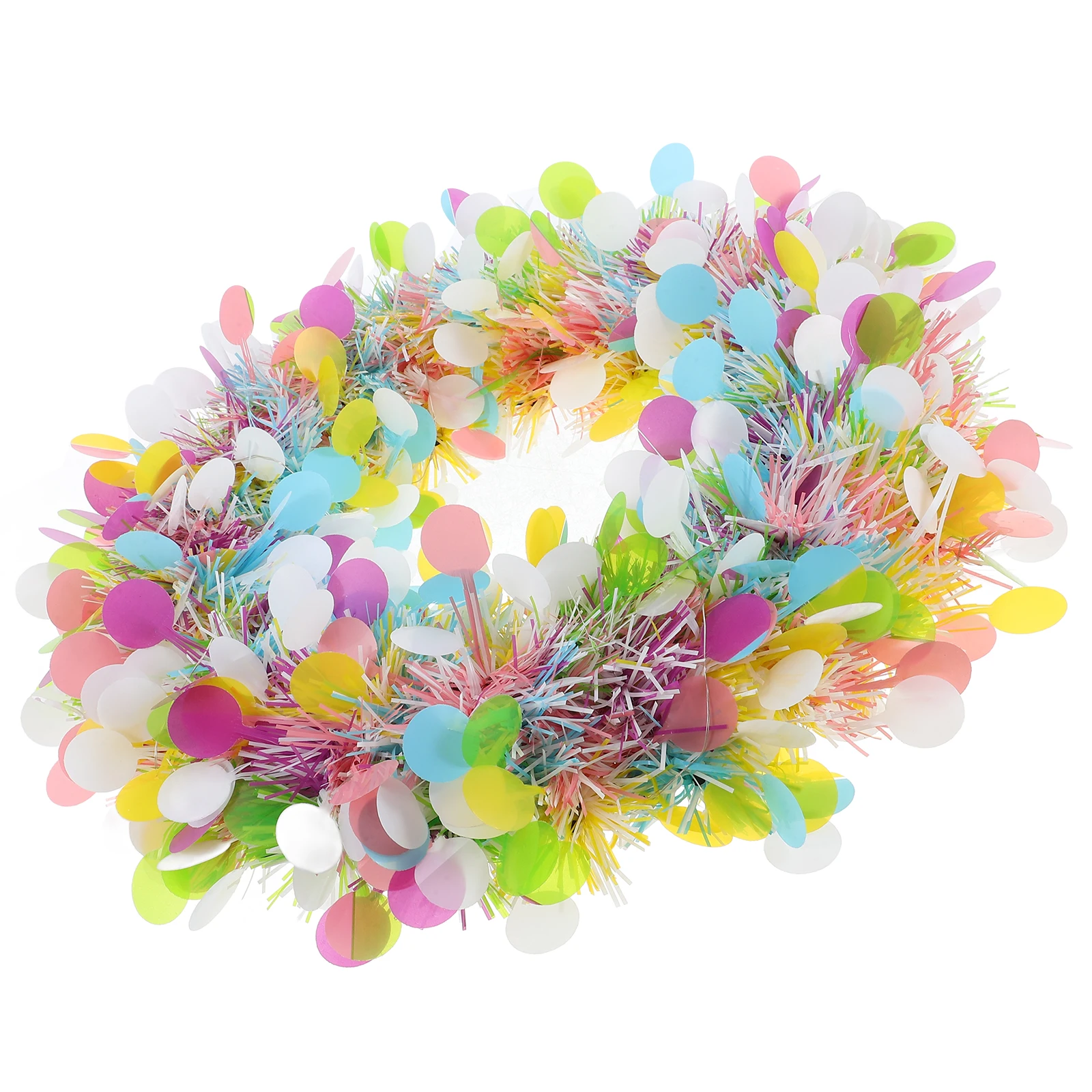 

Tinsel Glitter Christmas Wreath No Holiday Garland Door Tree Mantel Window Indoor Outdoor Festive Decor