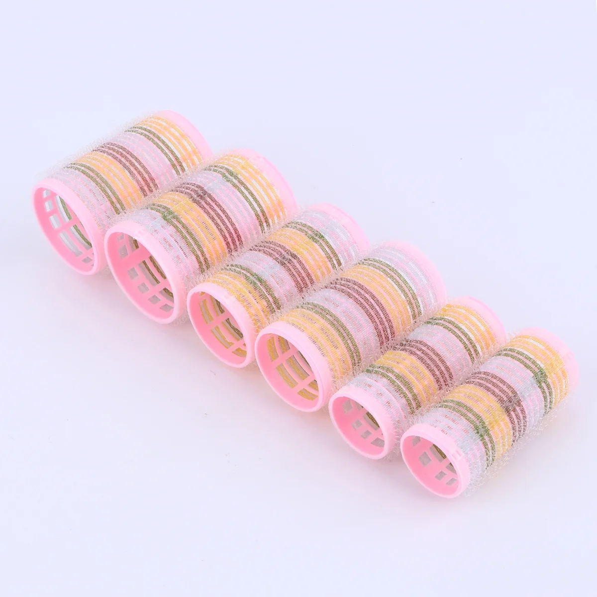

6Pcs Hair Accessories Plastic Curler Styling Tool for Women Pink Plastic Roller Curling Hair Stick