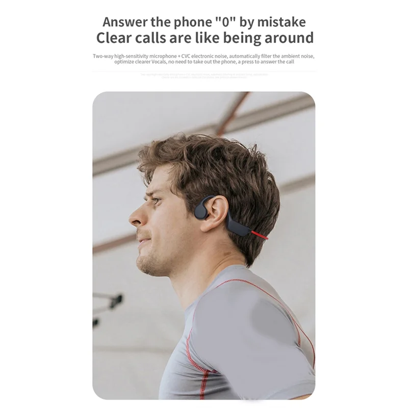 سماعات أذن رياضية ممتازة مفتوحة مدمجة بسعة 32 جيجابايت MP3 وبلوتوث 5.3 سماعات توصيل عظمية لاسلكية لتشغيل التدريبات
