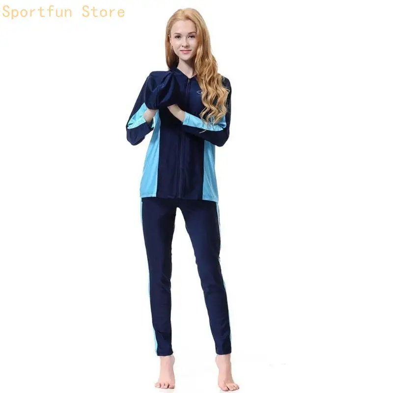 

Womens Muslims Swimsuits 3Pcs Full Cover Burkinis Islamic Arabic Modest Swimwear X7JD