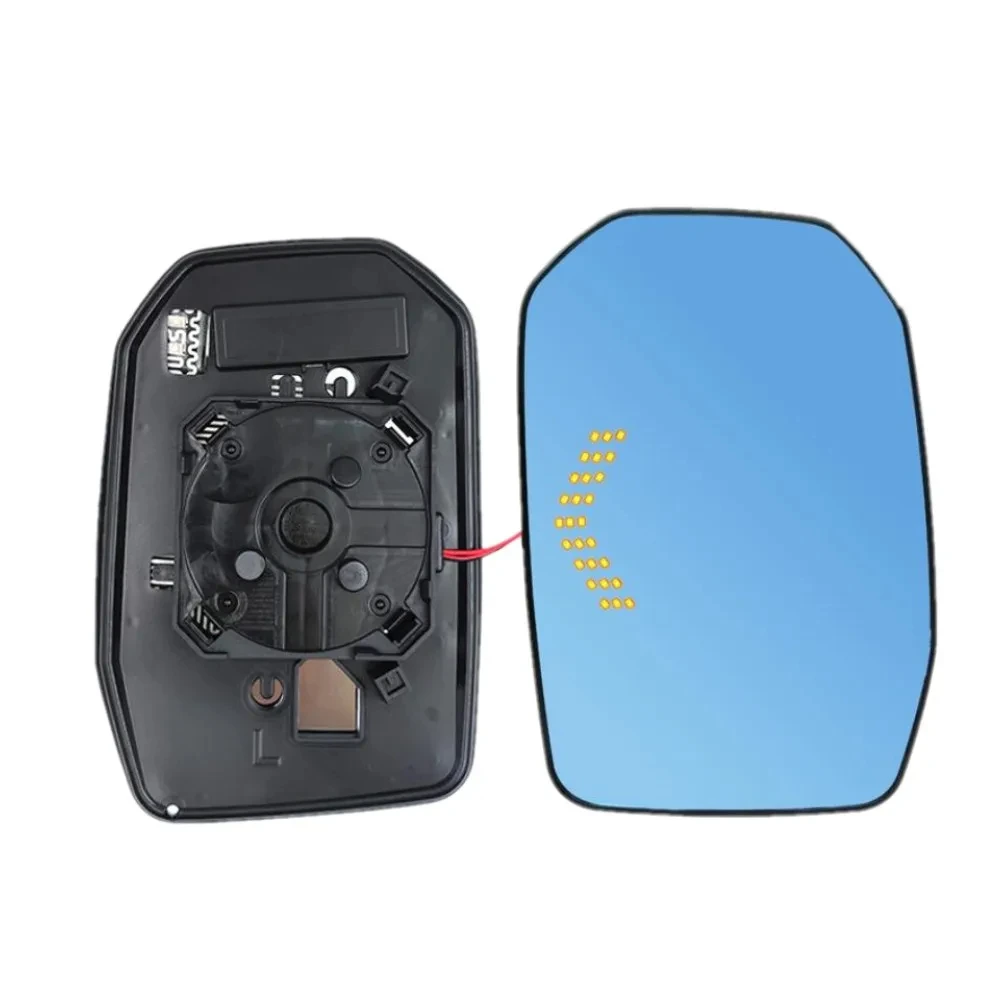 Car Rearview Mirror Lens For Toyota Hiace 300 6th 2020 2021 2022 2023 2024 With Turn Signal Heating Anti-Glare Blue Glass