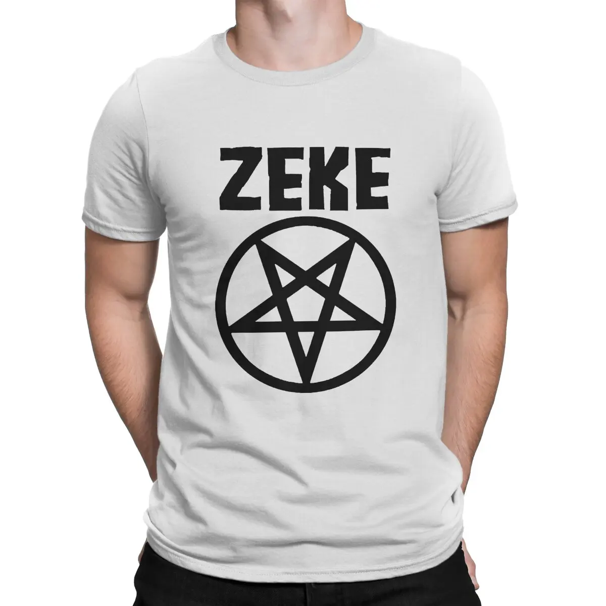 Punk Band T Shirts for Men Funny T-Shirt Round Neck ZEKE Tees Short Sleeve Tops Party