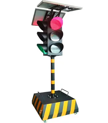 Hole Sale Shenzhen Factory Top Qualitysolar Temporary Traffic Lights Traffic Signal Light 4-side Traffic Light Solar Panel
