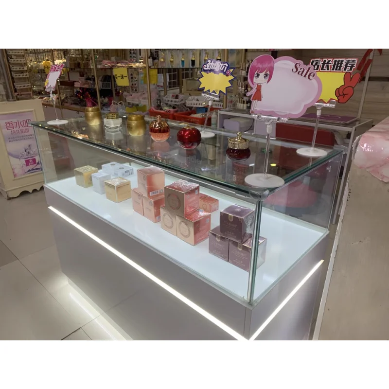 Custom.Customized مركز تسوق خزانة زجاجية LED ضوء مجوهرات أنيقة خزانة عرض المعرض #5