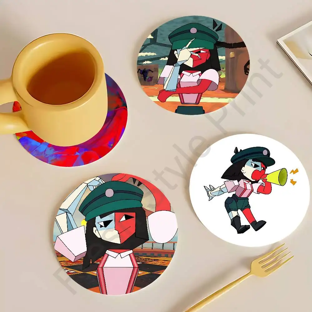 

E-Ena D-Dream BBQ Round Wooden Coasters For Cute Design Suitable for Drinks Tea,Coffee Home Perfect Gift