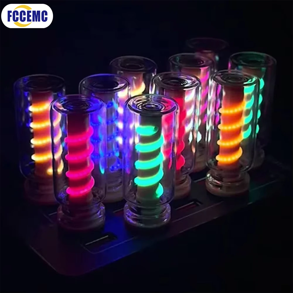 Car USB LED Lighting Spiral Shape Portable Touch Night Filament Light Plug and Play Decorative Ambient Lamp for Car Bedroom