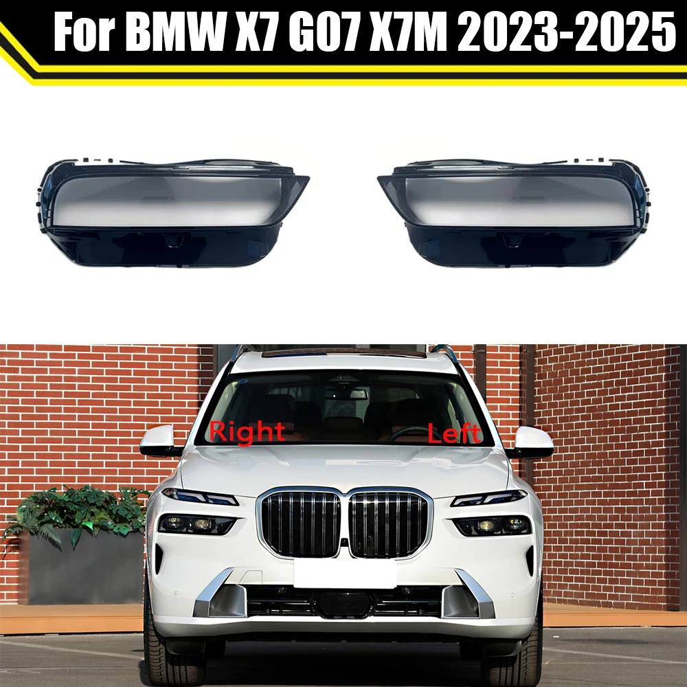 

Car Headlight Cover Lens Glass Shell Front Headlamp Caps Transparent Lampshade Auto Light Lamp For BMW X7 G07 X7M 2023 2024 2025