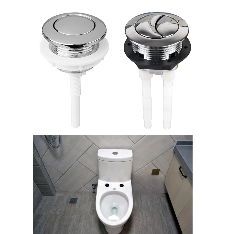 Single/Dual 38mm Flush Toilet Water Round Rods Push Button Water Saving for Cistern Bathroom Toilet Accessory A0KF