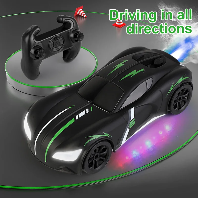 Remote Control Spray Overshoot Drift Racing Car High-speed Light Music Electric Children's Toy Car 360 degree rotation RC Car