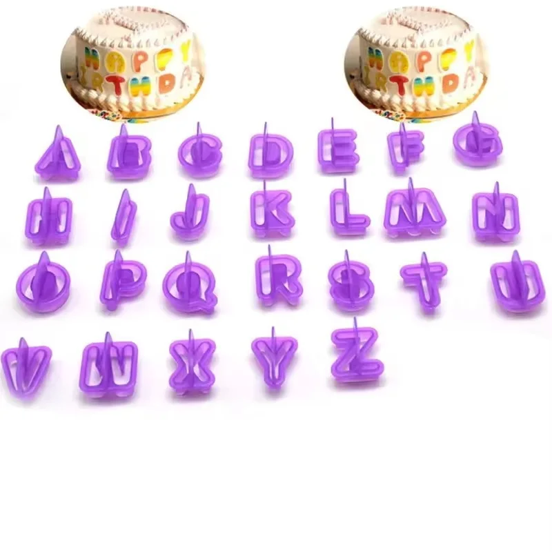 40pcs/set Plastic Alphabet Letter Number Cake Biscuit Cutter Fondant Baking Mould Cookie Stamps Cake DIY Alphabet Mold Tools