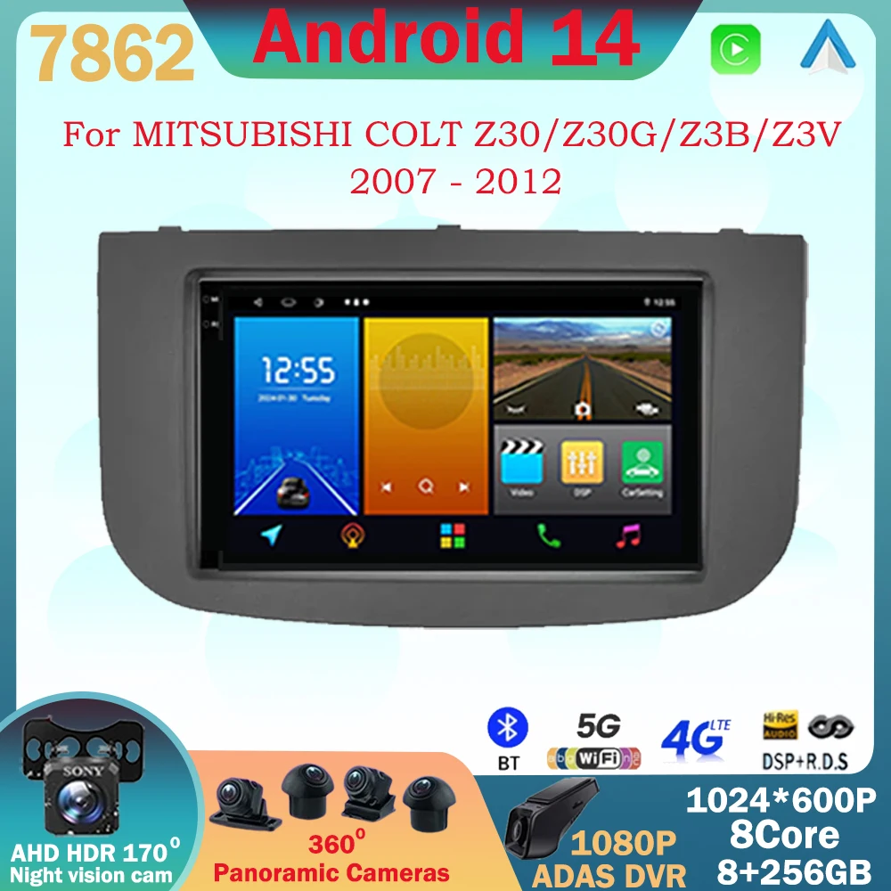 

7 Inch Car Dvd Radio For MITSUBISHI COLT Z30/Z30G/Z3B/Z3V 2007 - 2012 Android auto Stereo Multimedia Player GPS Navigation QLED