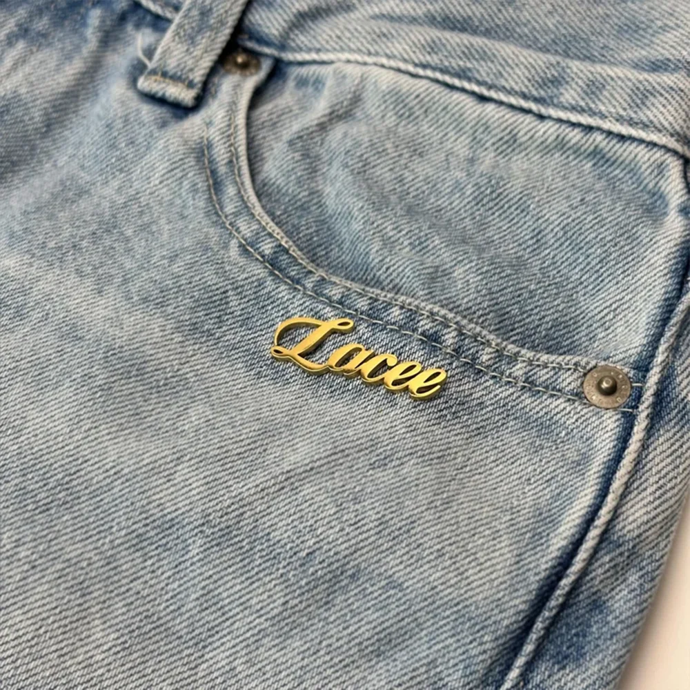 اسم مخصص شعار شخصي بروش الفولاذ المقاوم للصدأ مجوهرات الذكرى مهرجان الأب زوجين هدية