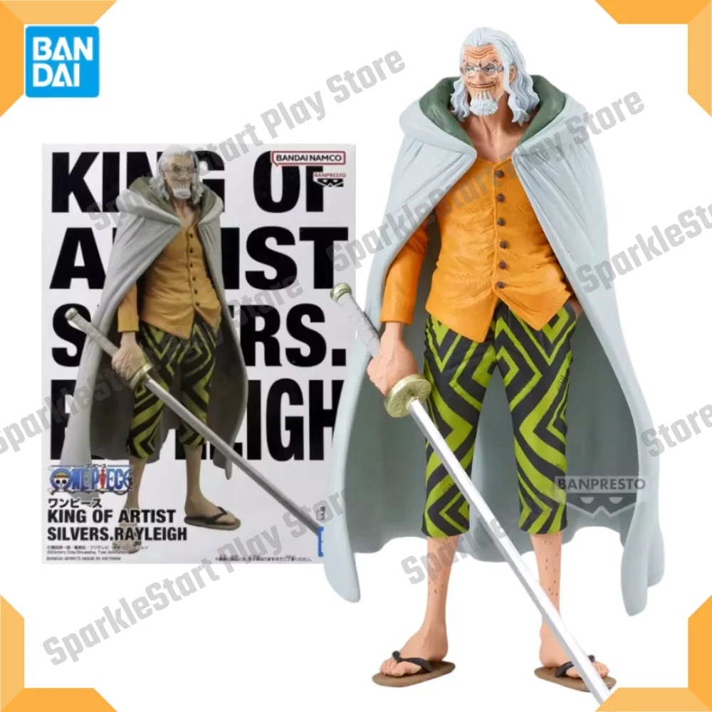 In Stock Officially Licensed BANPRESTO One Piece KOA KING OF ARTIST Silvers Rayleigh Anime Action Figure Collection Model Toys