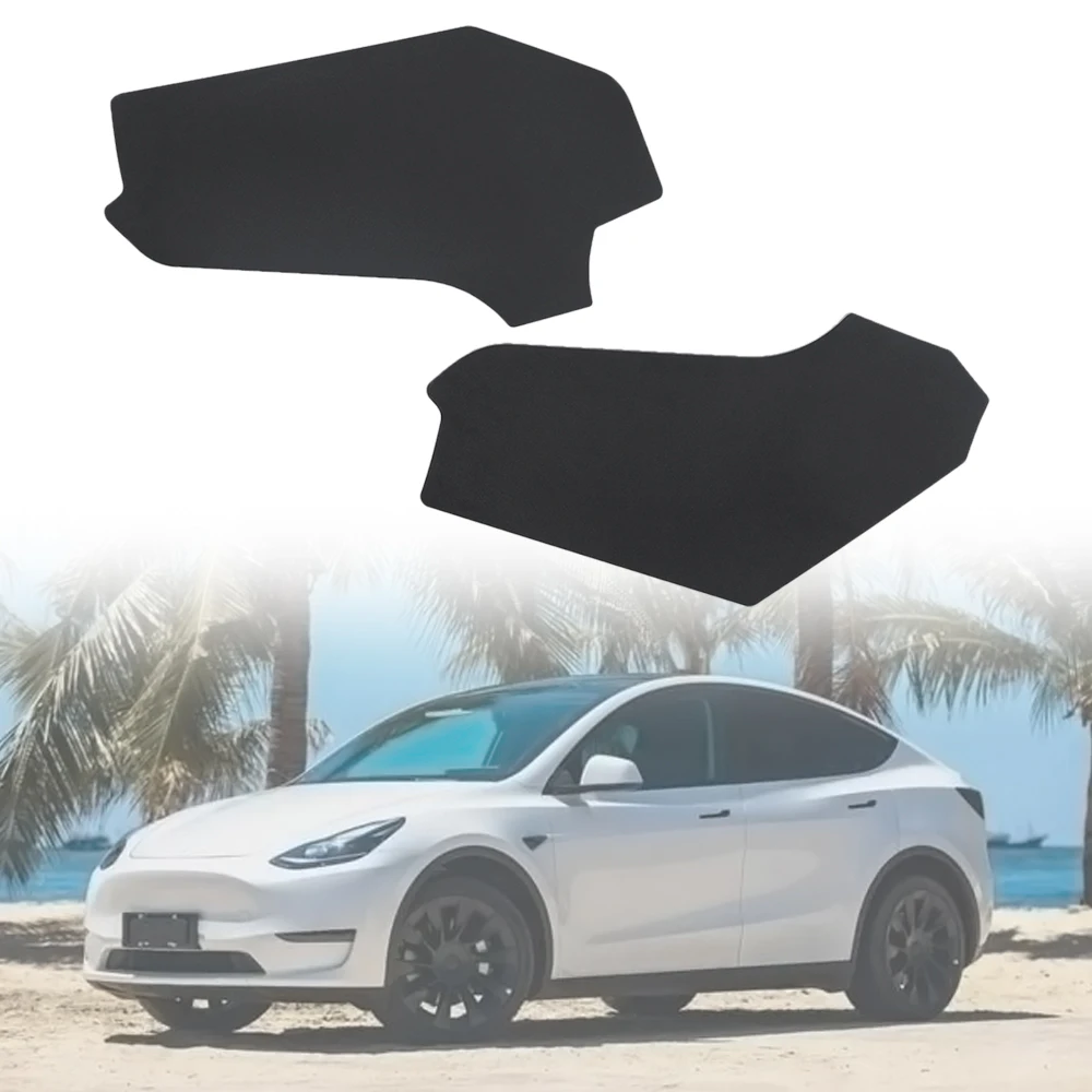 

2pcs Car Central Control Two Side Fuzzy Surface Anti Kick Pad For Tesla Model Y Dirt Resistant Mat Easy Clean Parts