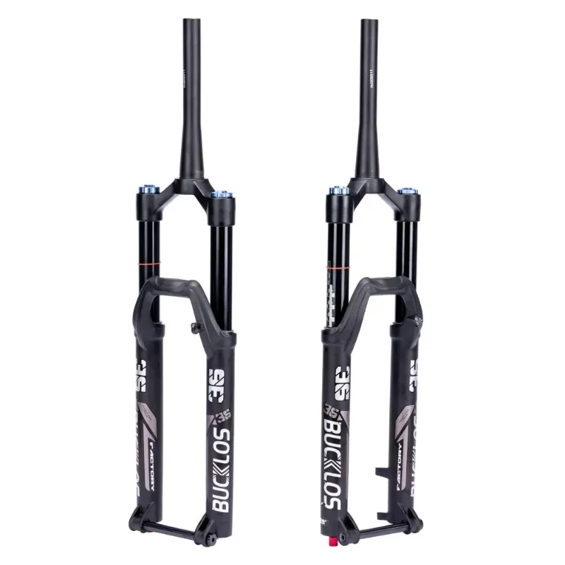 BUCKLOS 27.5 29inch Air Suspension Fork MTB Downhill E-Bike AM Forks 180mm Travel Boost Bicycle Fork Rebound 110*15mm Dual Crown