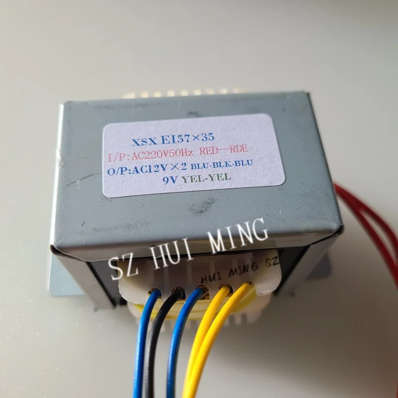 

25W EI Transformer Custom Copper 220V To 12V-0-12V 9V 0.5A EI57*35 Terminal Multimedia Active Speaker Audio Amplifier Subwoofer