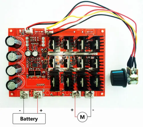 

10-50V 60A DC Motor Speed Control PWM HHO RC Controller 12V 24V 48V 3000W MAX Red Board Electrical Equipment