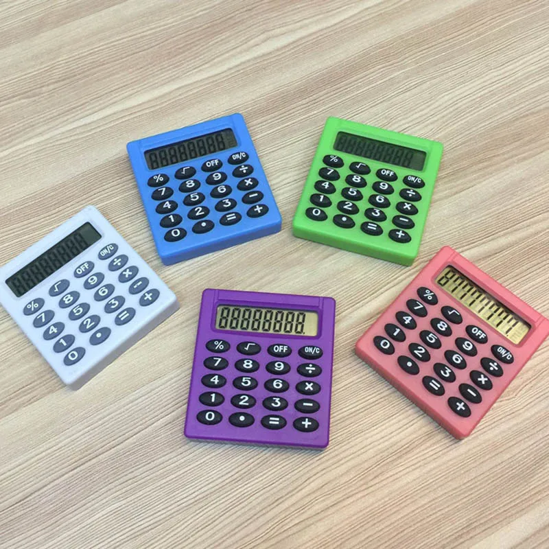 Cartoon Pocket Mini Calculator Handheld Pocket Type Coin Batteries Calculator Carry Extras Calculadoras School Office Calculator