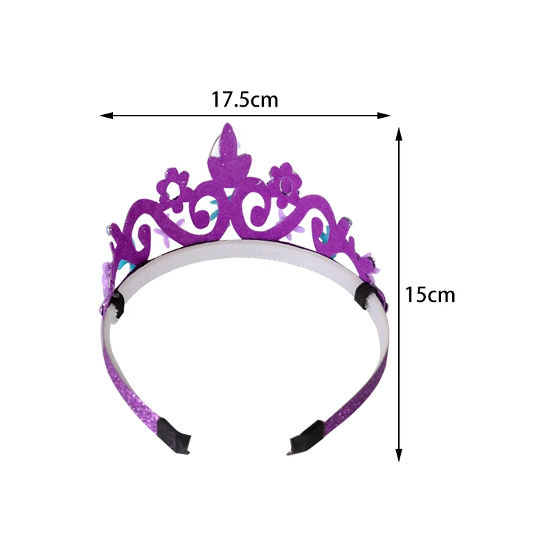 Purple Little Mermaid Girls Crown Headband Ocean Seashell Starfish Hair Accessories for Mermaid Birthday Party Decoration Tiaras