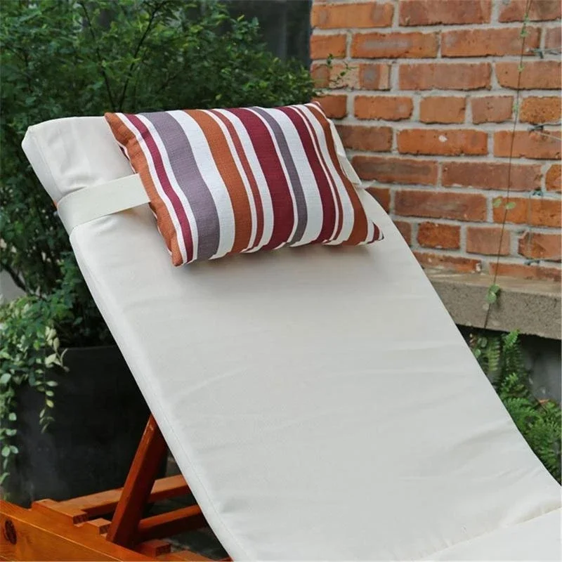Almohada para exteriores para tumbonas, silla a rayas, impermeable, reposacabezas, almohadas lumbares con correas elásticas Y5GB