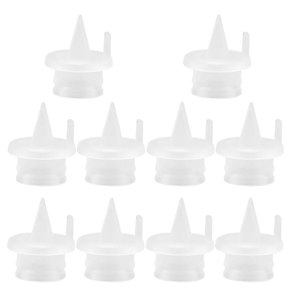 

10 Pcs Breast Pump Accessories Food Grade Silicone Valve Counterflow Duckbill Manual Electric Pump Safe Non Toxic Durable