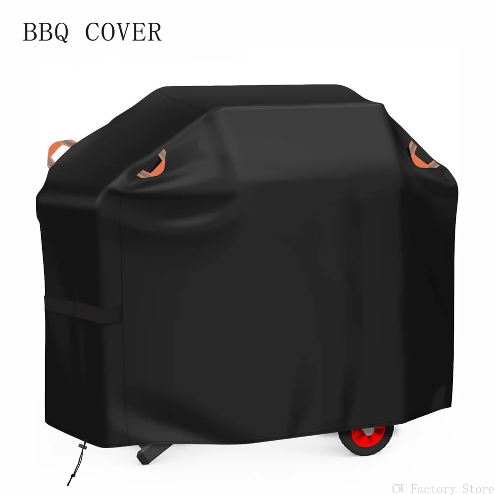 210D/420D Outdoor BBQ Grill Cover Protective Cover Lightweight and Portable Dustproof Water-resistant Windproof and UV-resistant