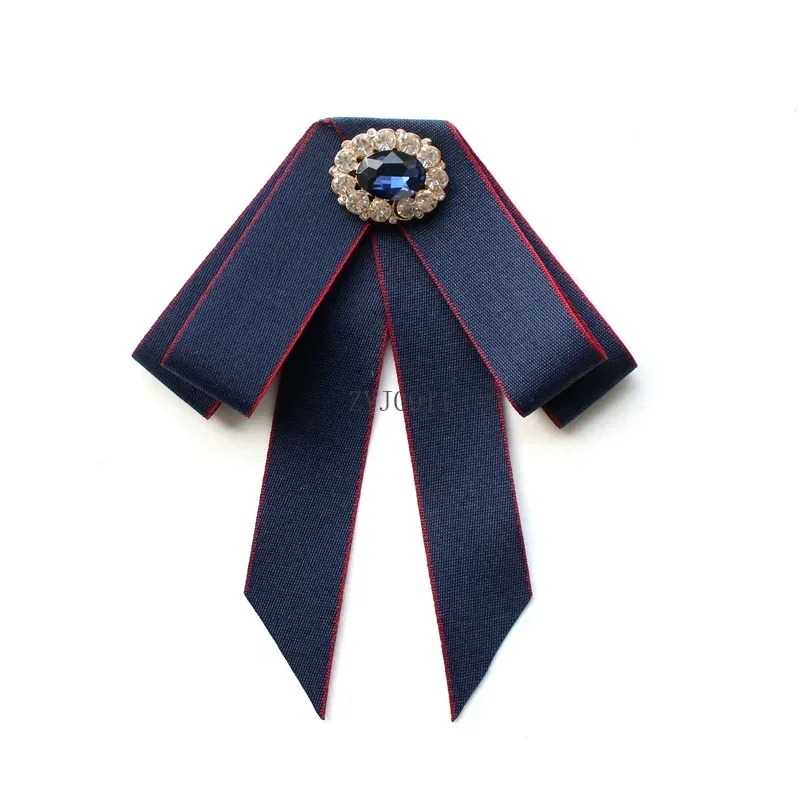 * Высококачественный галстук-бабочка со стразами и жемчугом, женский студенческий стиль, британский банк, стюардесса, рубашка, аксессуары, ювелирные изделия ручной работы, женские банти