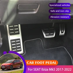 좌석 용 자동차 풋 페달 패드 커버 Ibiza Acessories MK5 2017 ~ 2022 AT MT 자동차 브레이크 클러치 페달 미끄럼 방지 패드 커버 액세서리