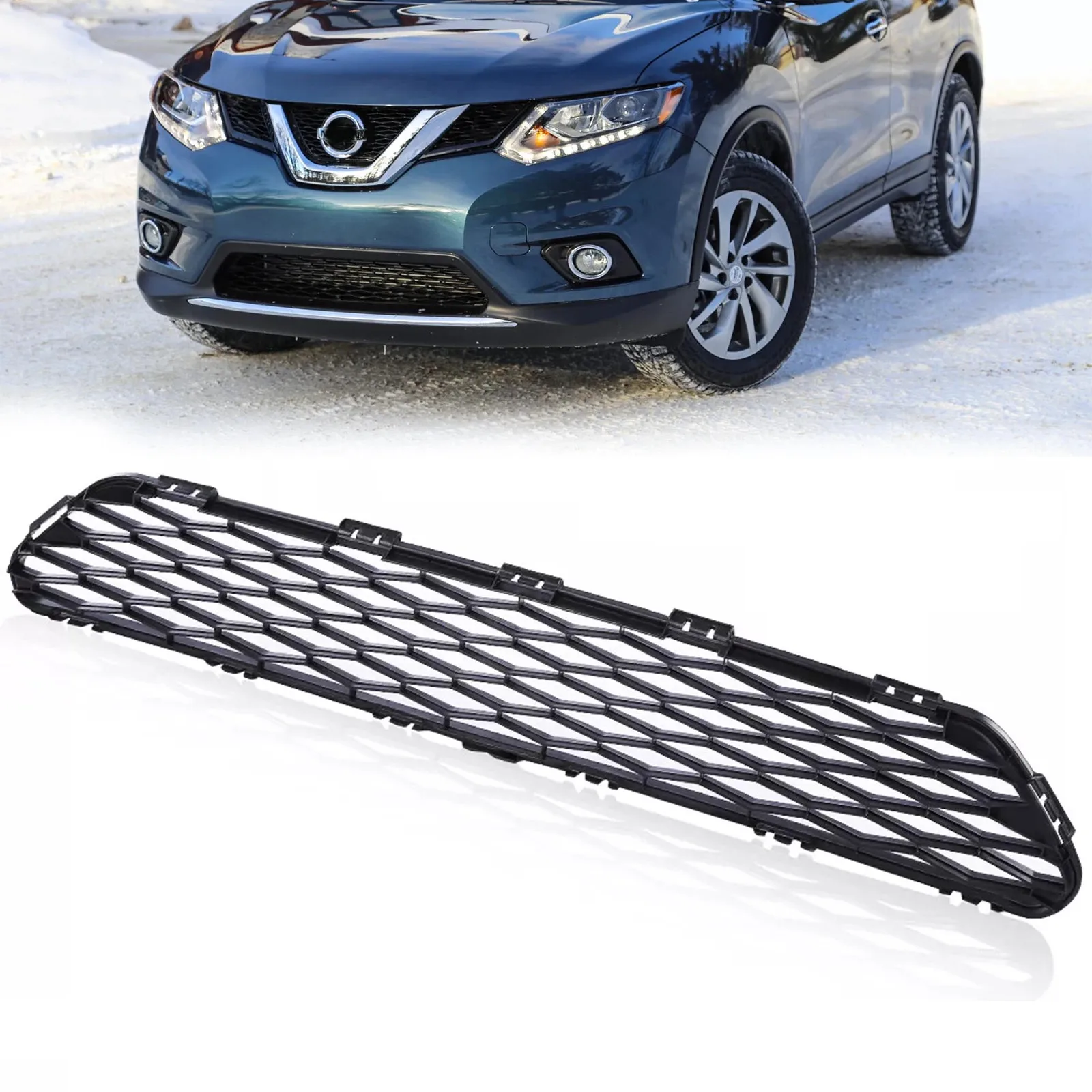 

Front Lower Grille Bumper Black Mesh Grill For 2014-2016 Rogue 622544BA0A Black
