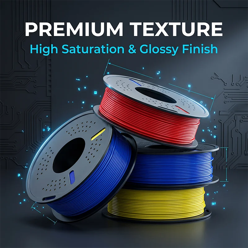 1.75mm PETG Filament 1kg, High Transparency, Low Warping, Weather Resistant 3D Printing Consumables for FDM 3D Printer