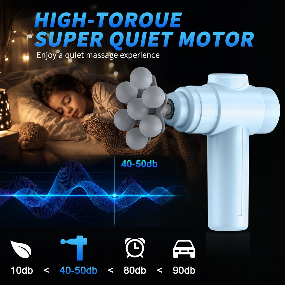 Dropship-quiet Professional Body Massager, Massage Gun Deep Tissue, Percussion Function To Alleviate For Back Shoulder Muscle