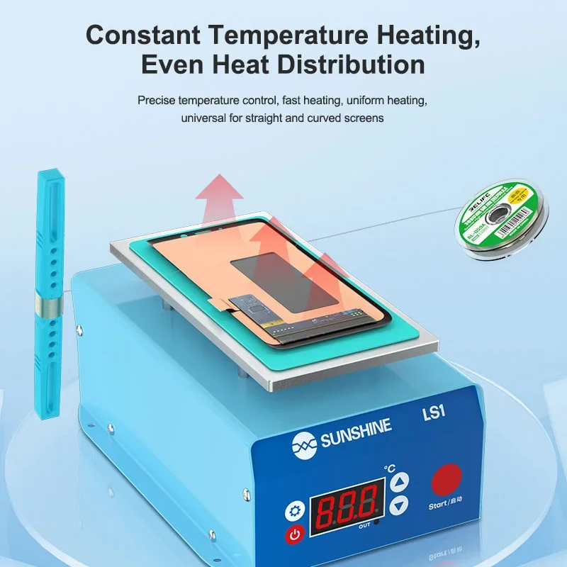 SUNSHINE LS1 Screen Separator with RL-059 Plus RL-063 7.8-Inch Work Area Quick Disassembly Glue Removal Machine